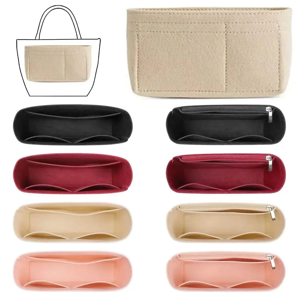 1 Stück langlebige Aufbewahrungstaschen, Einstecktasche, tragbare Filztasche, Reisetaschen-Organizer mit mehreren Taschen für Longchamp Mini-Tasche