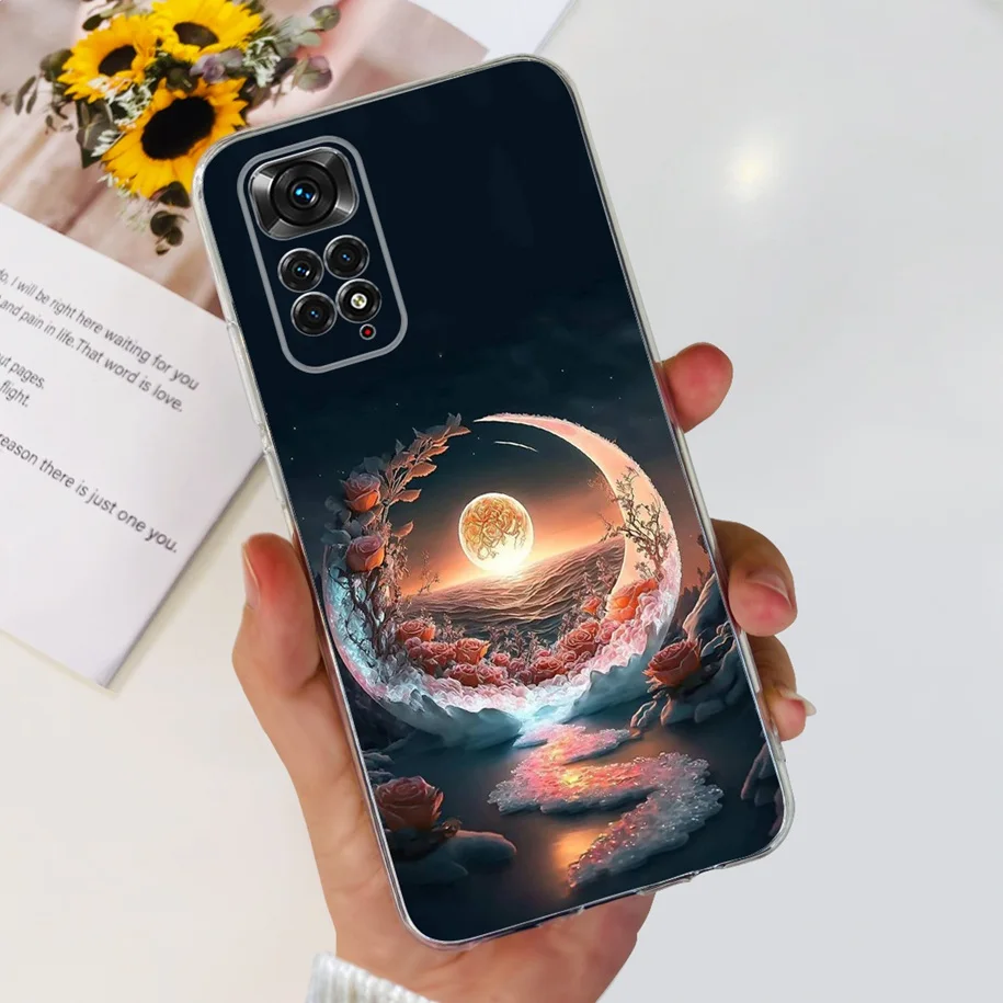 For Xiaomi Redmi Note 11 Cases Redmi Note 11s Cover Popular Flower Butterfly Soft Clear Cover For Redmi Note11 Note11S 5G Fundas