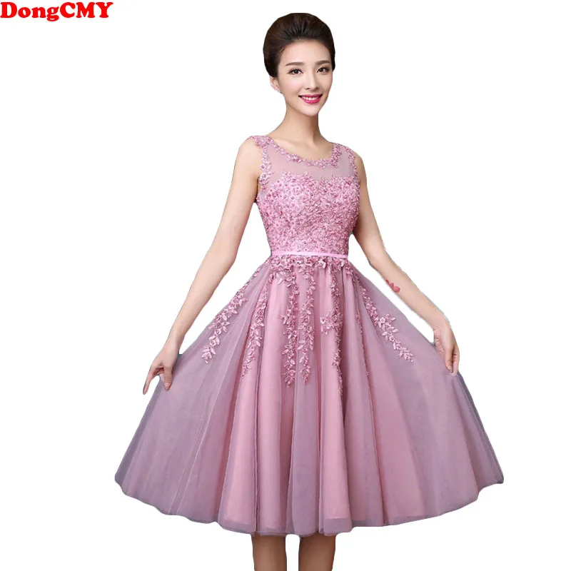 DongCMY 2025 Short Pears Prom Dresses Junior Hot Elegant Lace Party Vestdio Gowns