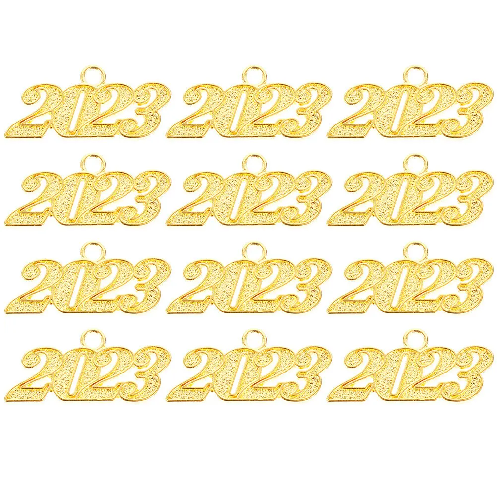 

Набор из 12 подвесок-цифр из сплава «Выпускной 2023» для изготовления украшений своими руками: ожерелий, браслетов, серег