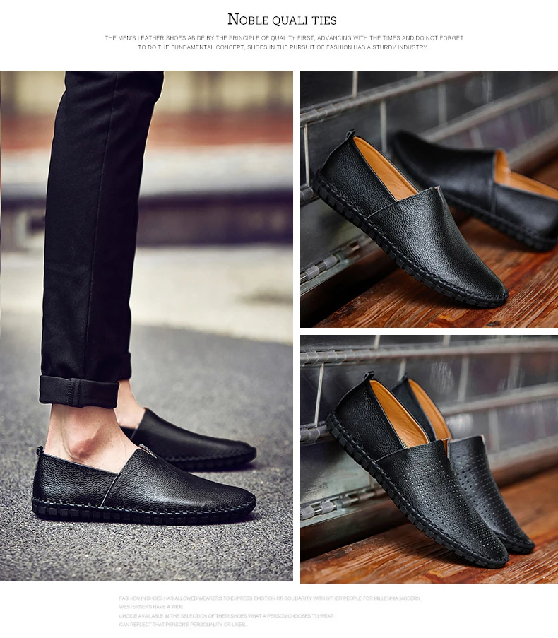 Mode männer Fahren Schuhe Handgemachte Leder Männer Müßiggänger Weiche Atmungsaktive männer Casual Schuhe Zapatillas Hombre Große Größe 38-48 – Detail 28