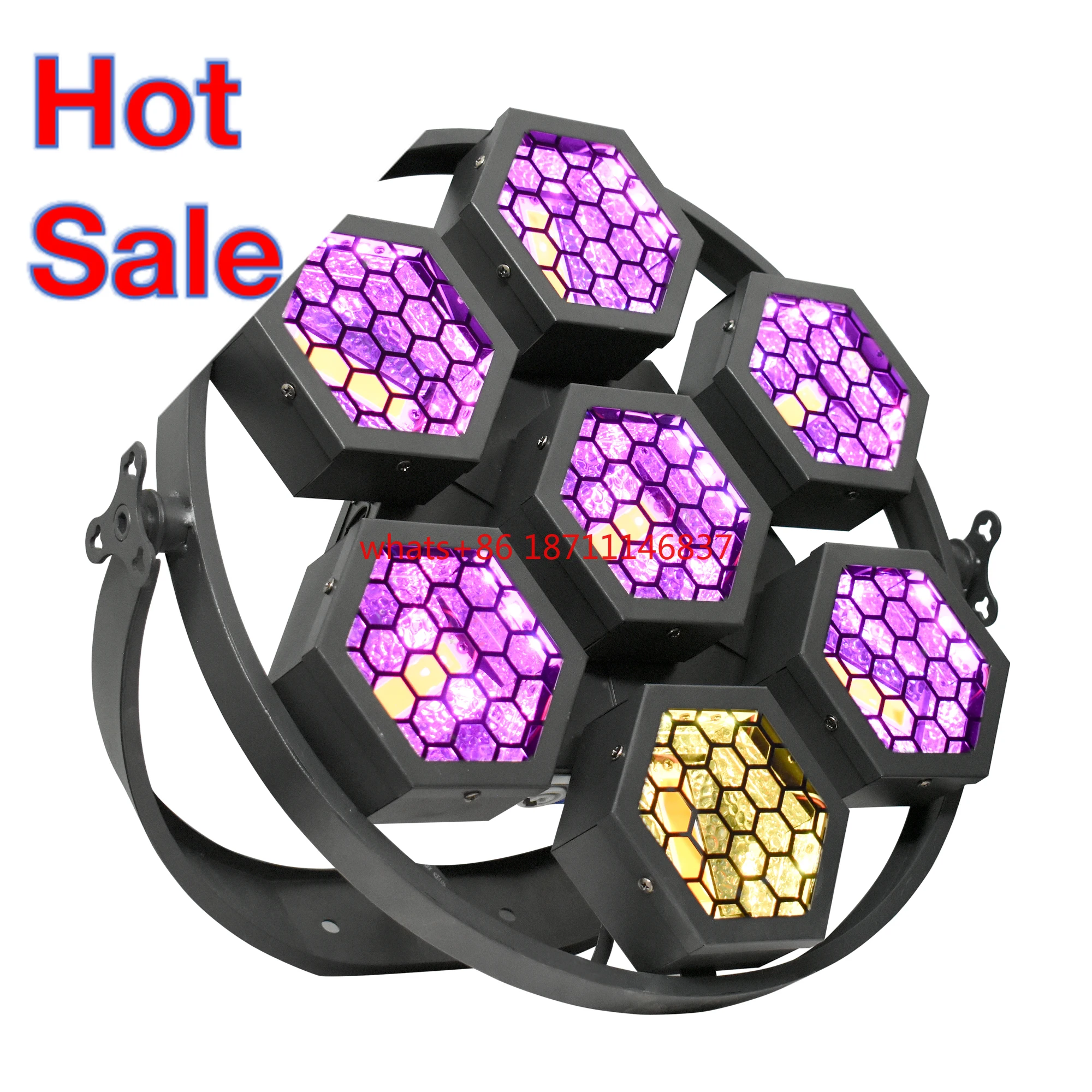 New Music Retro Stage Lighting 7x60W LED Retro Flash  DMX512 Professional Decorate Disco DJ Party Bar Stage Lamp Night Light