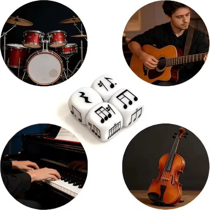 .New Sale.Music Staff Dice 4 Pack Twelve Tone Scale Fun Music Theory Training Tool for Beginners After School Music Club Use