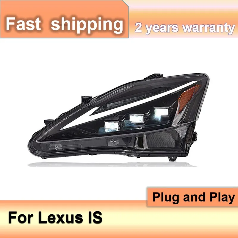 

Car Accessories for Lexus IS250 Headlight 2006-2012 IS250 Head Lamp IS300 Headlights DRL Turn Signal Low High Beam Projector Le