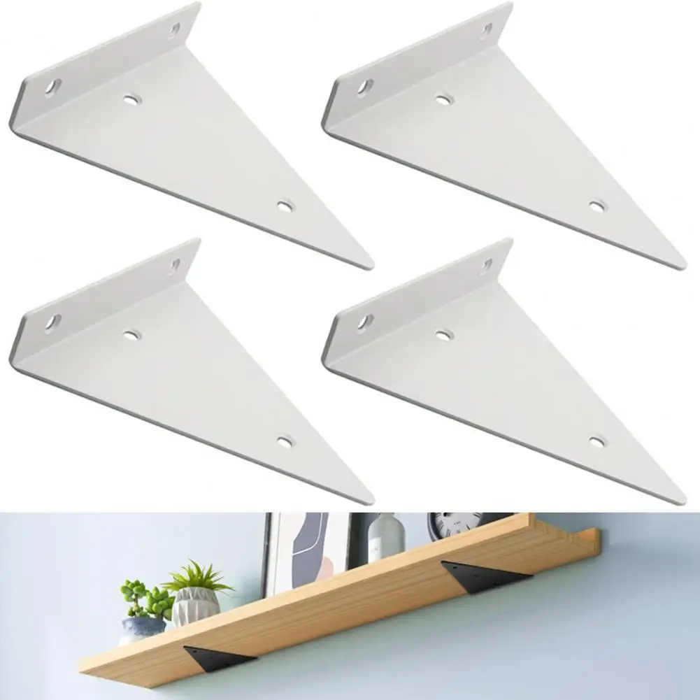 1 Set Practical Wall Shelf Bracket  Wear-resistant Anti-deform Triangle Bracket  Wall Mounted Triangle Invisible Bracket