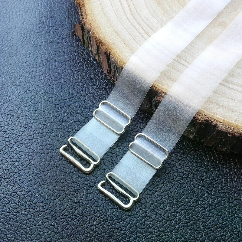 1Pair invisible bra strap with transparent elastic stripe bra strap adjustable