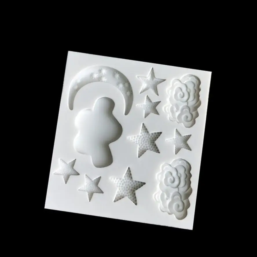 1 Pcs Star Moon Shape Silicone DIY Fondant Cake Mold Gummy Chocolate Mold Baking Appliance Silicone Cake Mold
