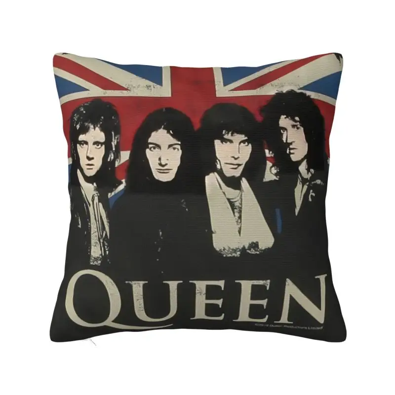 Custom Freddie Mercury Queen Band Cushion Cover Soft Nordic Pillow Cases Decor Home