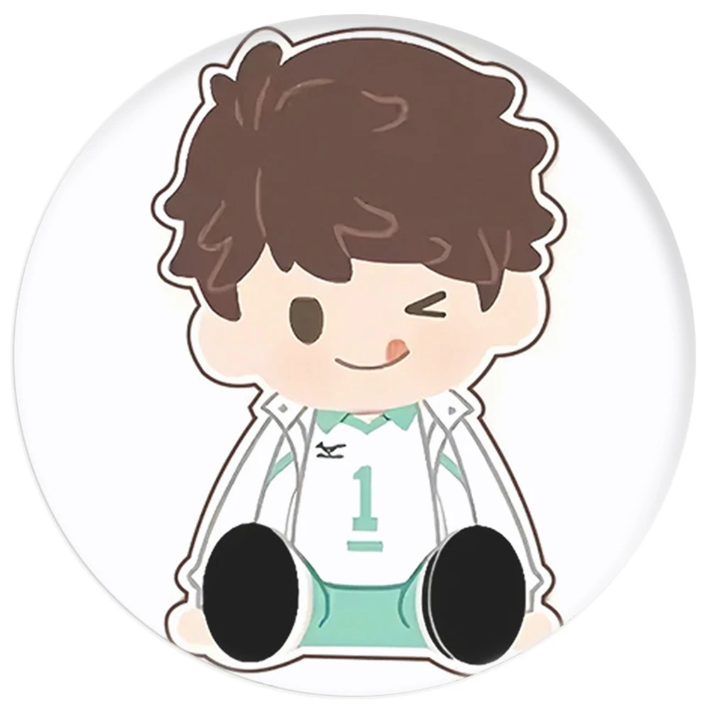 Anime Haikyuu da 58 mm!! Hinata Shoyo Kei Tsukishima COSTUME cosplay Distintivo Spilla SPTE Spilla in banda stagnata ﻿   Prop Gilf