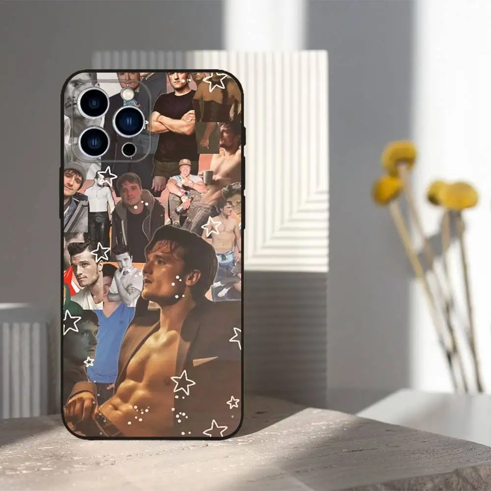 J-Josh Actor H-Hutcherson Phone Case For iPhone 16,15,14,17,13,12,11 Plus,Pro Max,XS,X,XR,SE,Mini,8,7,Soft Silicone Black Cover