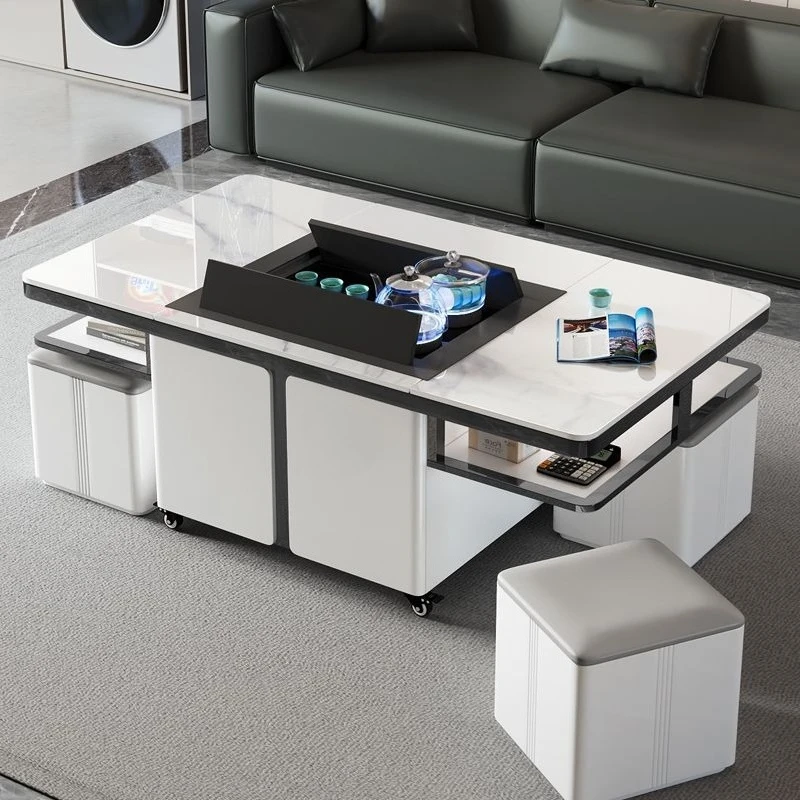 

Lifting Coffee Table Living Room Cream Wind Tea Table Home Office Modern Smart Tea