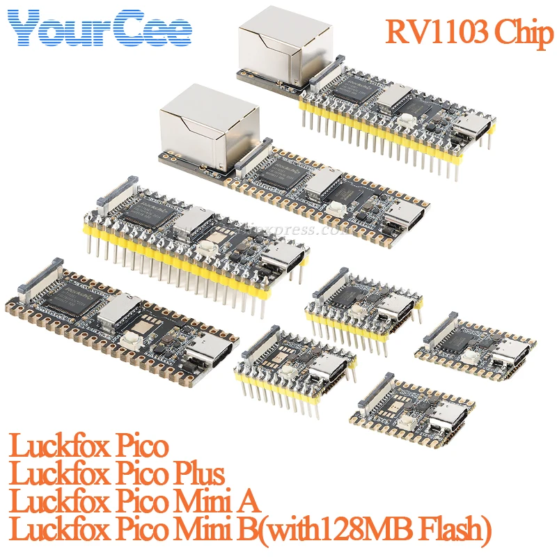 LuckFox Pico Pro/Mini/Plus/Max Linux Development Board RV1103 64MB RV1106 Memory Rockchip with Network Port