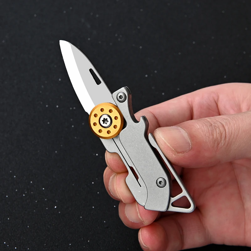 2023 NEW High Hardness D2 Handle Folding Knife Stainless Steel MINI Fruit Knife EDC Express Pocket Knife Gift Outdoor Tool