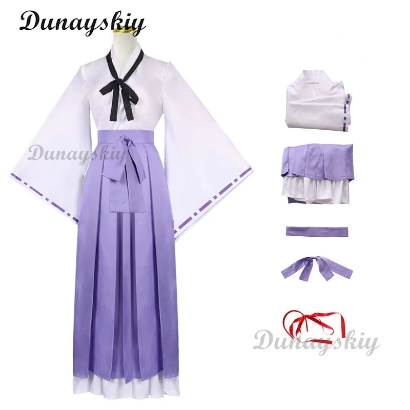 Akemi Homura Puella Magi Madoka Magica Strega Kimono Abito Costume Cosplay Parrucca Su Misura Donne Uniforme Carnevale di Halloween