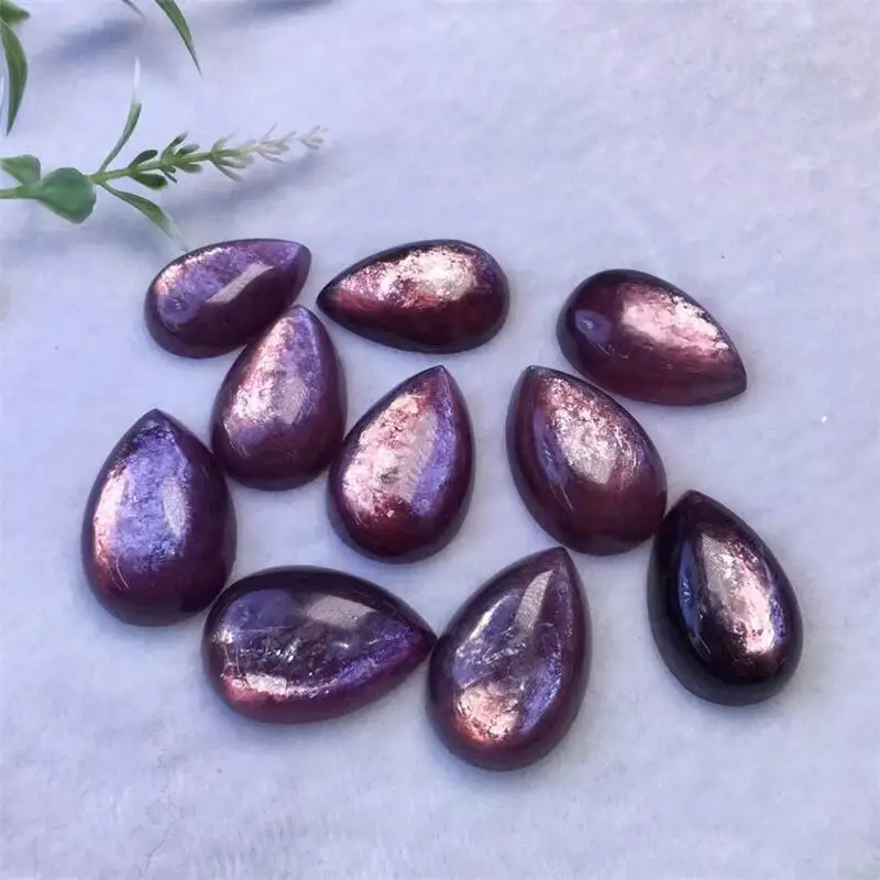 

2pcs Natural Lepidolite Teardrop Pendant Fashion Fengshui Crystal Jewelry Holiday Gift Women Healing Energy Stone 26-30mm