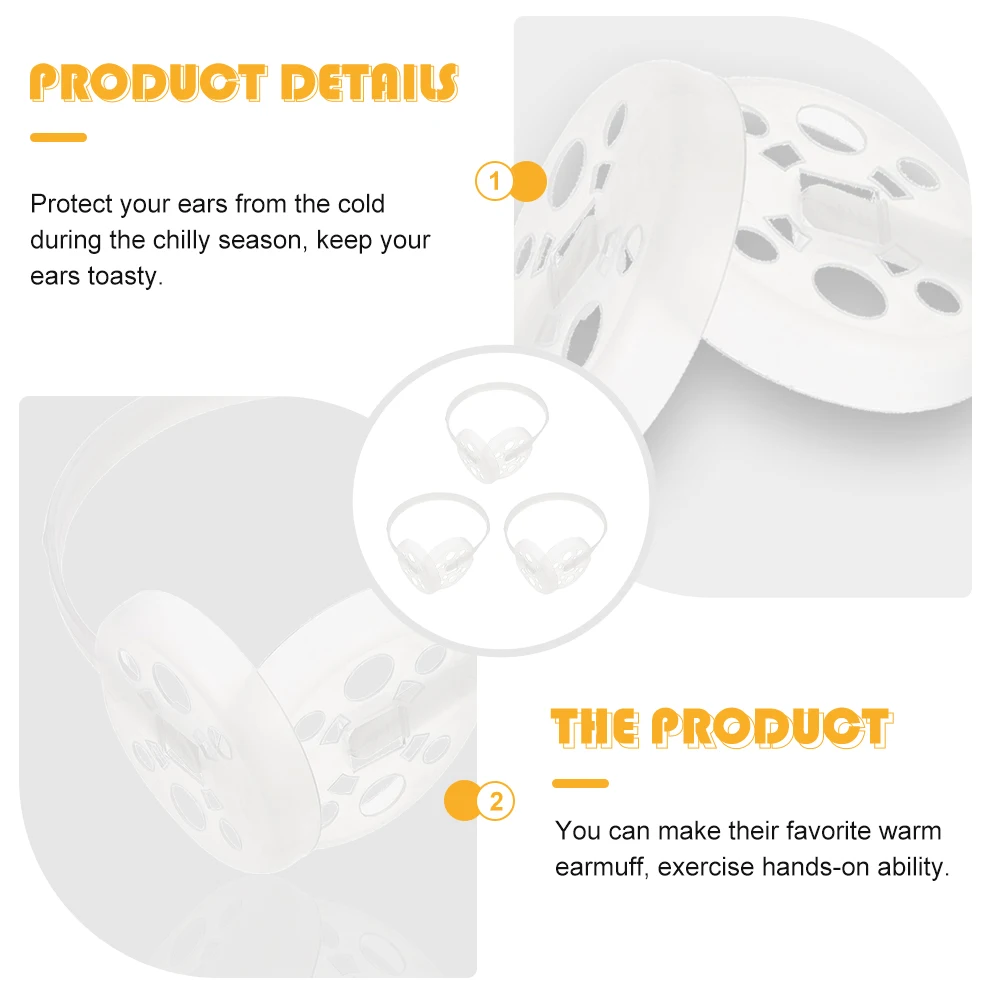 

3pcs Earmuff Rack Plastic DIY Headbands Making Frame Supplies Warm Animal Ears Protect Cold Weather Ear Muff Holder