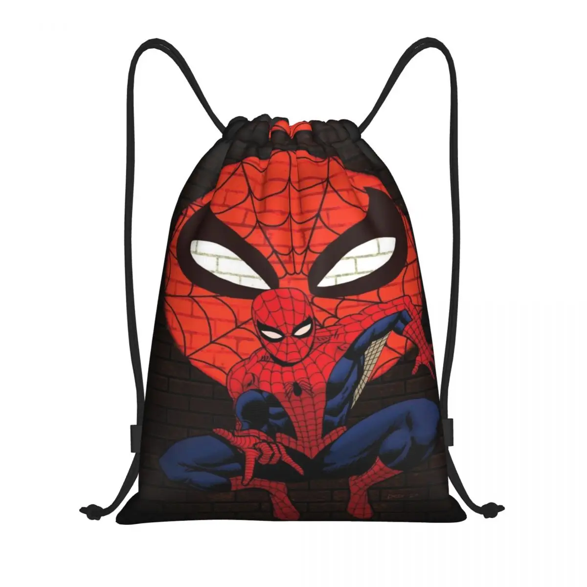 

Сумка на шнурке Marvel, рюкзак-мешок на шнурке с изображением Человека-паука, регулируемый рюкзак-мешок на шнурке, сумка для хранения вещей в стиле Мстителей