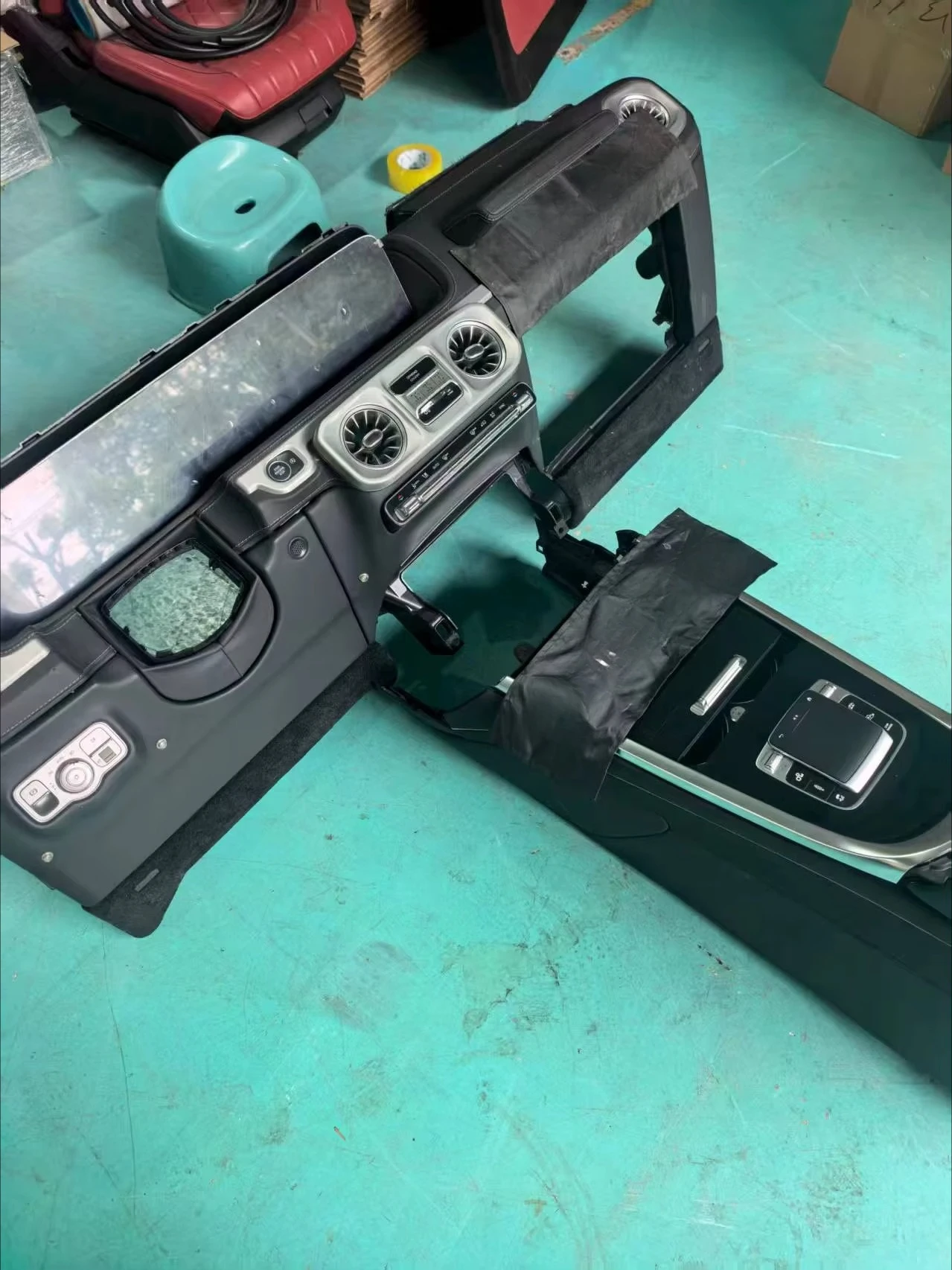 تمت ترقيتها إلى 2025 وحدة التحكم المركزية ومسند الذراع المركزي لسيارة Mercedes Benz G500 G350 G63 G55 G65 2019-2024 #4