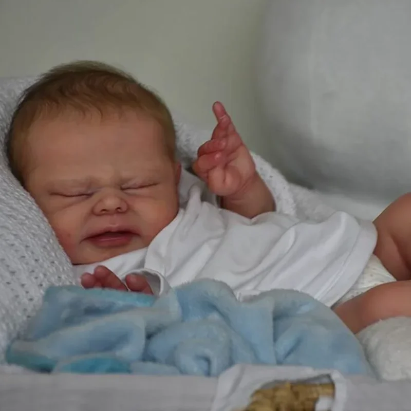 SINO-BB 17inch Reborn Doll Kit Sleepping Vincent Lifelike Newborn Baby Size Unfinished Blank Doll Parts Drop Shippig