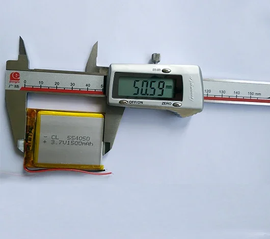 بطارية ليثيوم بوليمر 3.7 فولت 554050   MP3 MP4 MP5 GPS 1500MAH قابلة للشحن