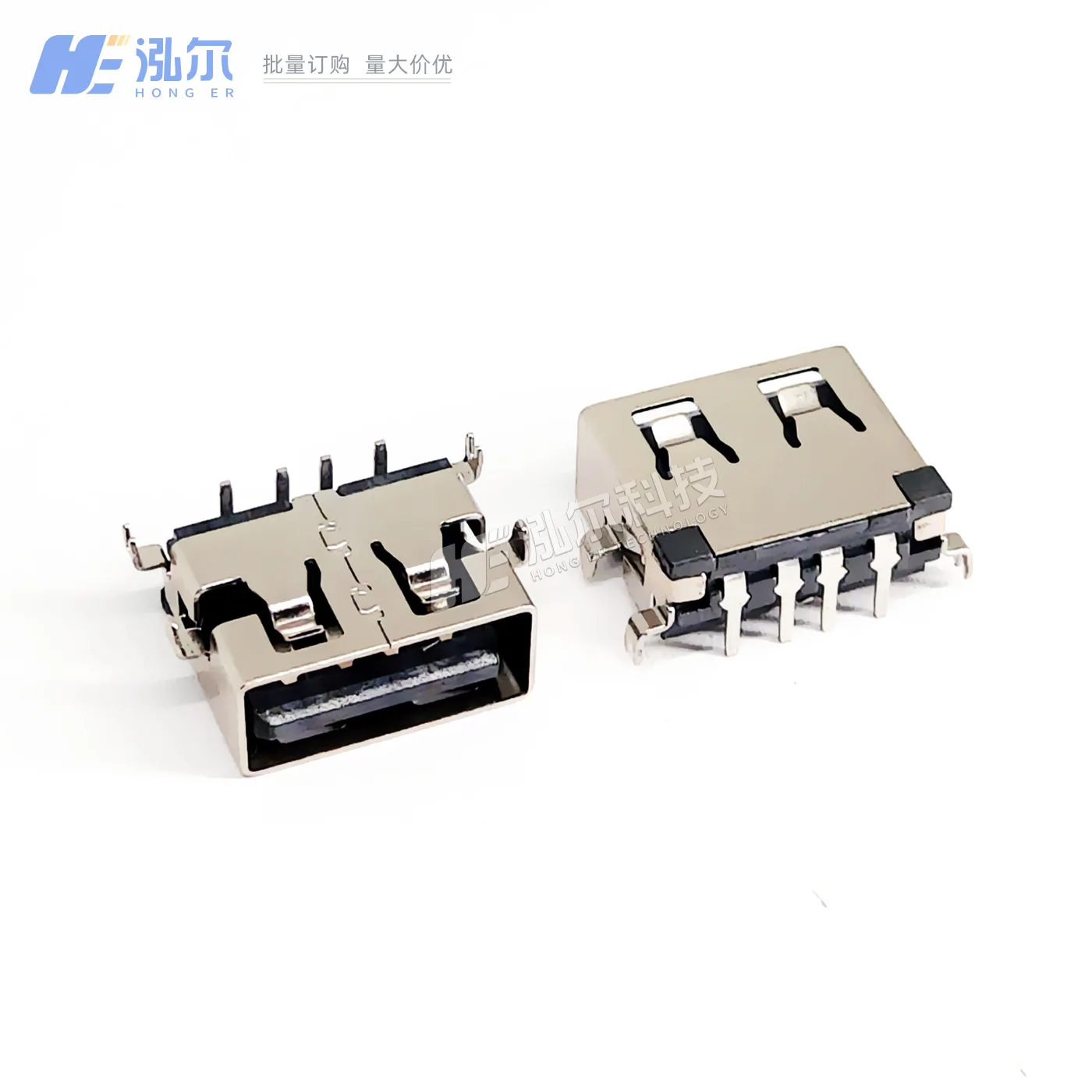 For USB2.0 AF femaleshort body sinking board 1.1/1 four-pin DIP plug-in board 90 degree a female connector