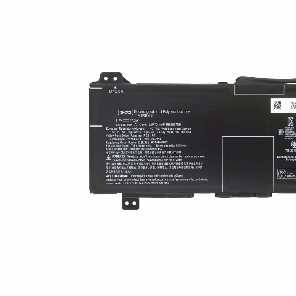Imagem -02 - Bateria do Portátil para hp Chromebook Gh02xl 11.3 v 11.7 v 47.3wh 11a g8 11 g8 14 g6 Chromebook X360 11 g3 14at-na000 Na0010ca