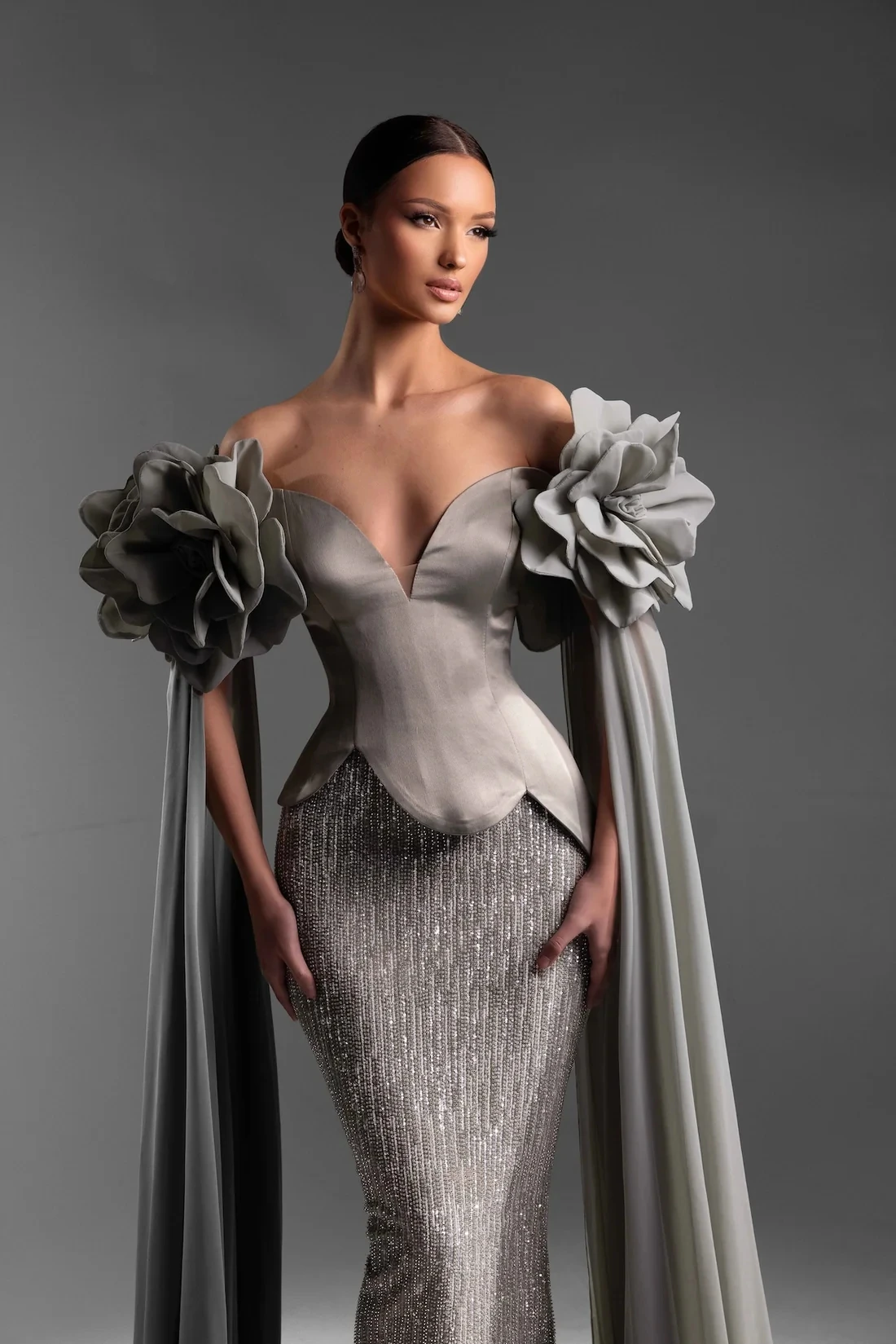 Vows Custom Made Evening Dresses for Special Occasions Robes De Cocktail Puff Sleeves Elegant Prom Dresses 2025 Fishtail Skirt