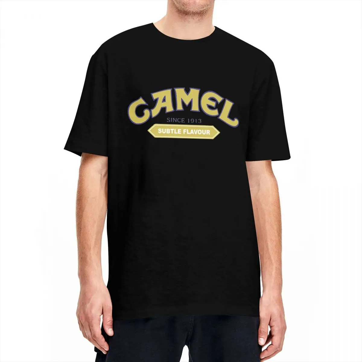 Camel American T-Shirt USA Cigarette Harajuku T Shirts Short Sleeve Tshirt Summer 100% Cotton Round Neck Plus Size Clothing