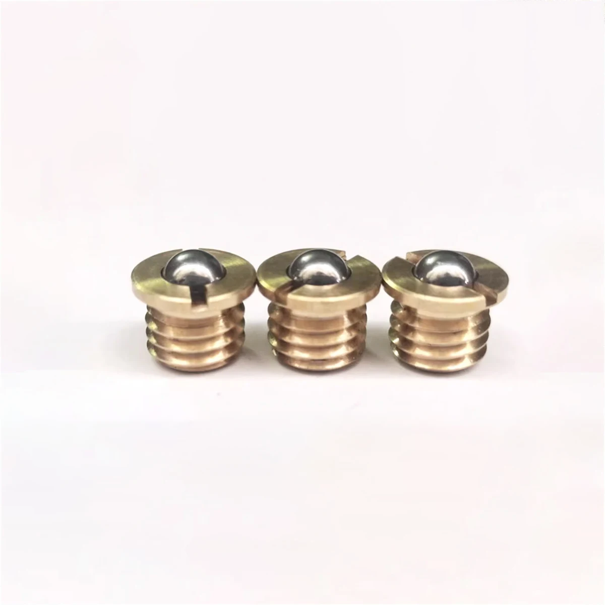 Brass Flange Spring Ball Plunger, Press In Fixed Bead Wave Screw  M4-M16