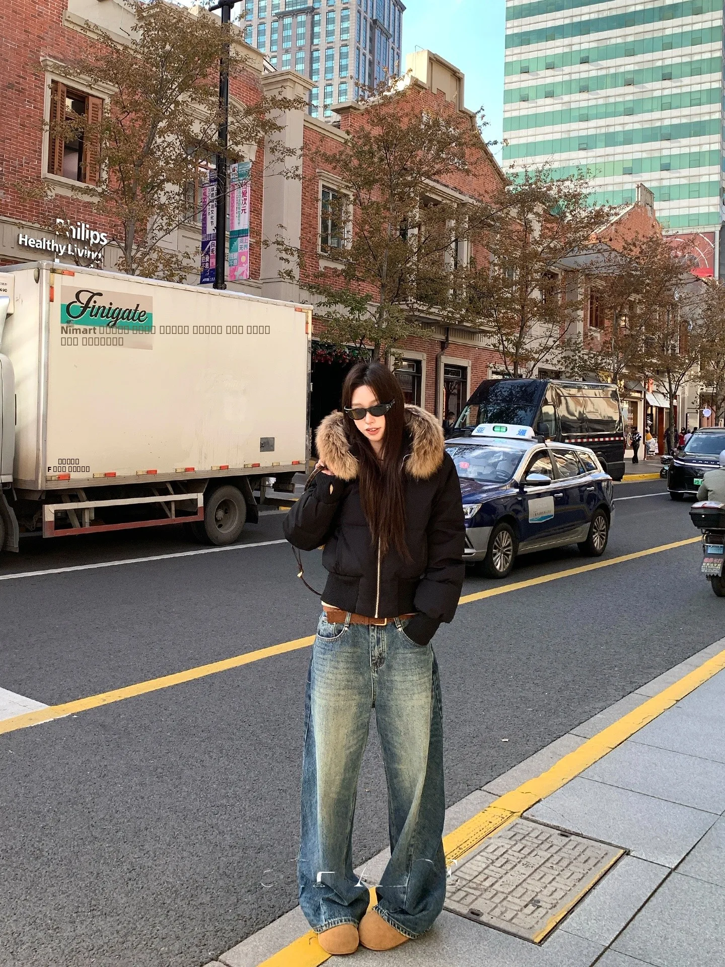 

Джинсы Waed Vintage свободного кроя с широкими штанинами 23TH ALTER, прямые, без стрейча, из хлопка, для женщин, для повседневной носки