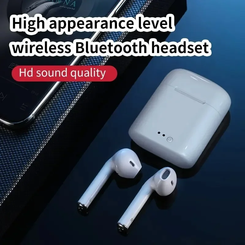 MINI auriculares deportivos inalámbricos Bluetooth i7 5,0, auriculares estéreo, auriculares inalámbricos con caja de carga para todos los teléfonos inteligentes