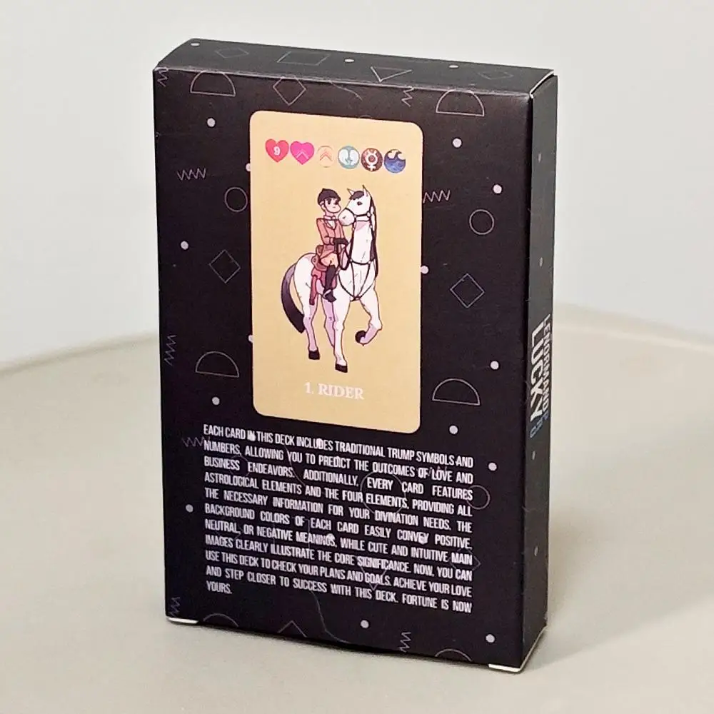 Lenormand Lucky Pro Deck – 36 Traditional Cards 9*6cm with Astrology, Planet & 4 Element Symbols, Color-Coded Meanings