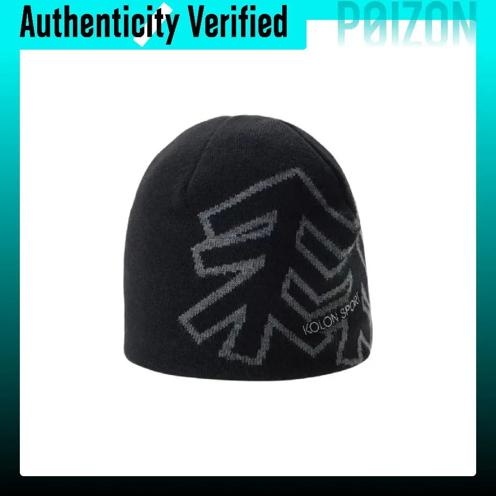 KOLON SPORT Beanies Unisex Black BK/Light Blue LB/Orange Or LUCB5WN010