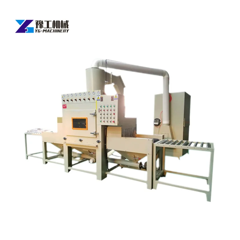 YG China Belt Conveyor Type Automatic Sand Blasting Machine High Quality Industrial Automatic Conveying Sandblaster Equipment