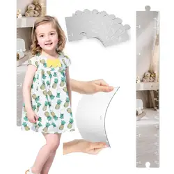 1 Set Kids Growth Chart Mirror Dry Erase Board Children Room Wall Hanging Splicing Height Measurement Ruler