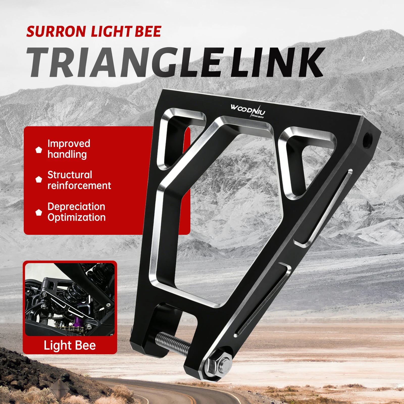 For Surron Light Bee X S Segway X160 X260 Reinforced Shock-absorbing Tripod Triangle Off-road E-Bike Dirt Motorcycle Accessories