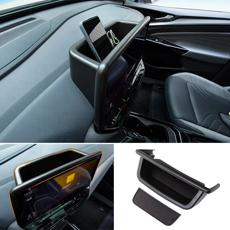 ل VW ID.4 CROZZ ID3 2021 - 2022 وحدة التحكم لوحة القيادة صندوق تخزين خلفي ABS المنظم توافدوا صينية لهواتف السيارات نظارات #3