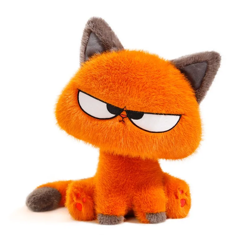 

Soft Cool Kitten Stuffed Animal Doll, Cute Orange Cat Plush Toy Creative Home Decor Toy for Boys Girls Birthday Xmas Gift