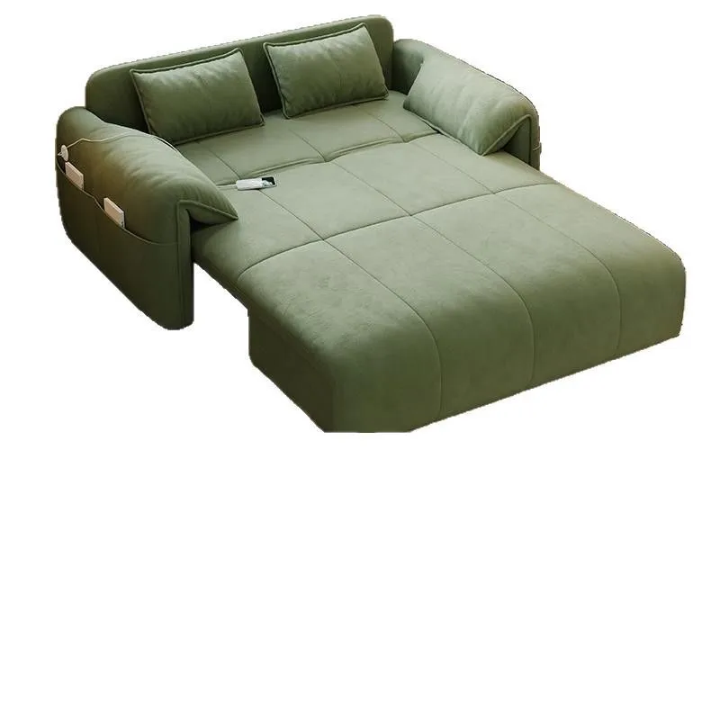 

Electric sofa bed, dual-purpose small apartment living room balcony study multi-functional matte cloth
