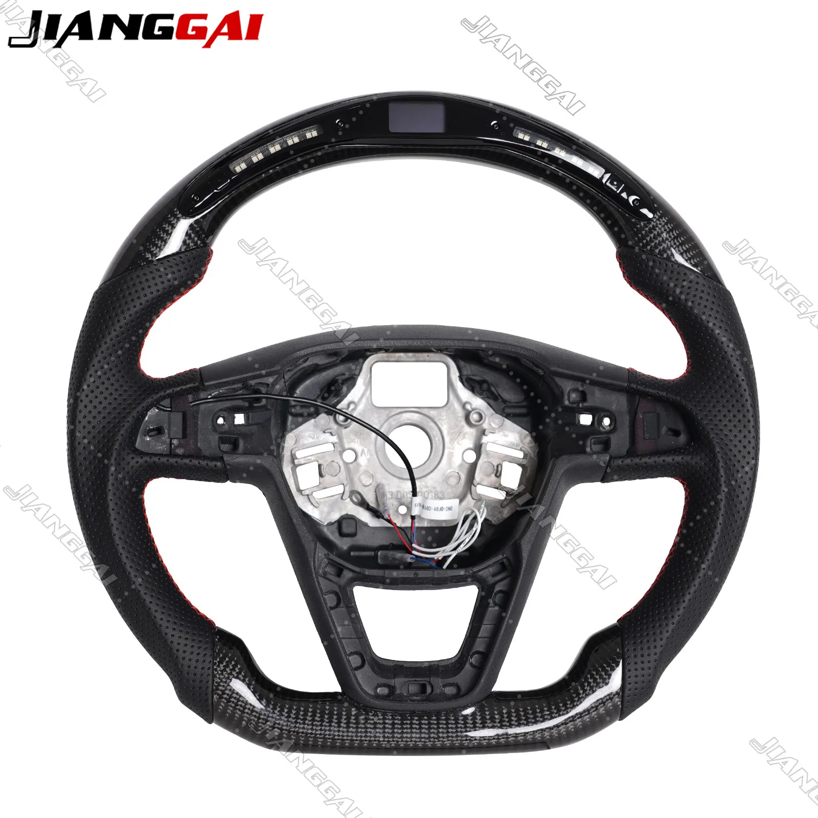 

Светодиодный руль из настоящего углеродного волокна для Seat Leon MK3 Cupra 2015-2020, перфорированный кожаный руль, автомобильные аксессуары