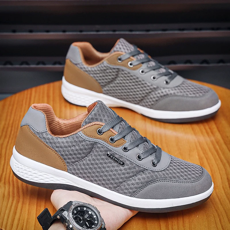 

New men's casual sneakers mesh breathable shoes spring and fall men's lightweight non-slip walking shoes large size 39-46