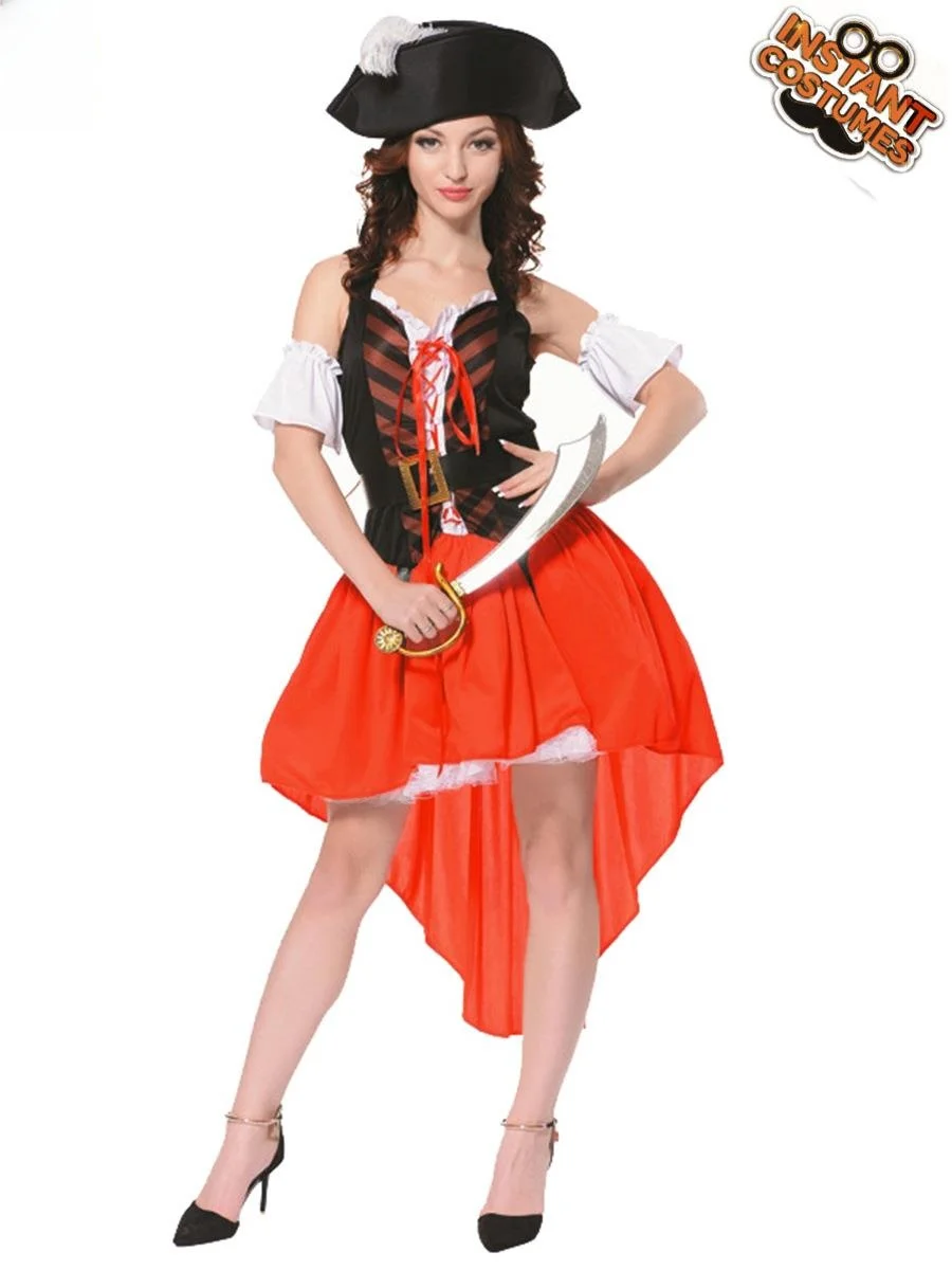 

loween Pirate Women's Costume Par Outfit Cosplay Stage Performance Carnival Dance Clothes Ladies' Faionable Dr