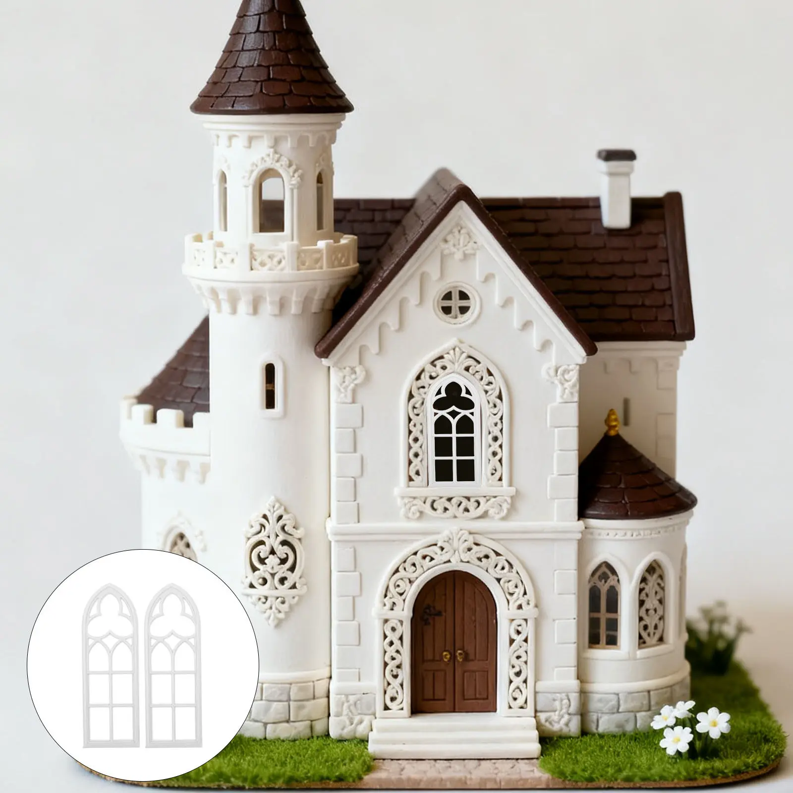 

2 шт. винтажные европейские миниатюрные оконные рамы для кукольного домика, крошечные окна для DIY, ролевых игр, мини-мебели, аксессуары для рукоделия