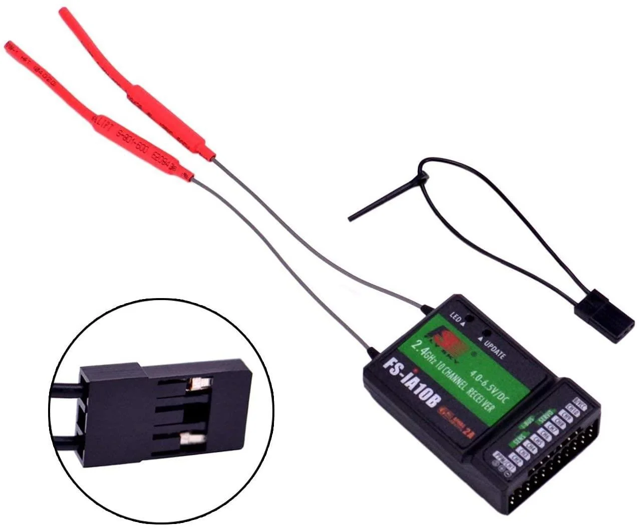 Flysky FS-iA10B 2.4G 10CH 10-kanaals ontvanger FS IA10B voor zender FS-I10 FS-I6S FPV RC helikopter Quadcopter vliegtuigen