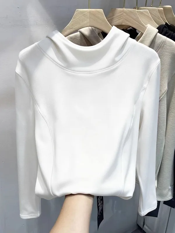 Loose Fit Long Sve Hoodie Women's Faionable Versatile Thermal Base irt Top Autumn Winter New Arrival Korean Sle