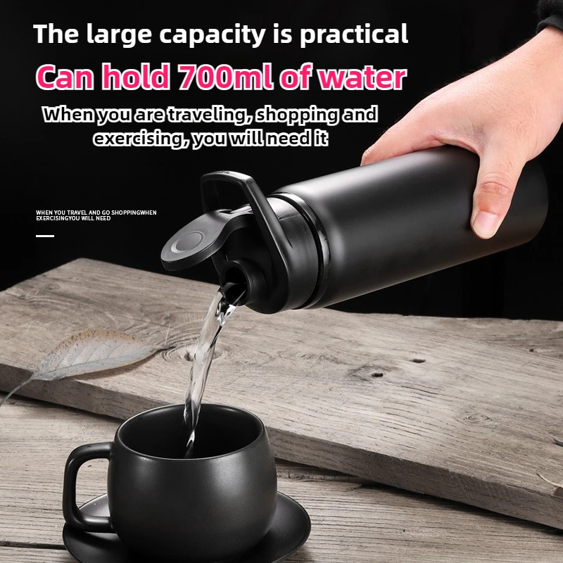 Portable Water Bottle Bicycle Riding Drinking Water Bottle Outdoor Sport Travel Mug Metal Stainless Steel Bottle