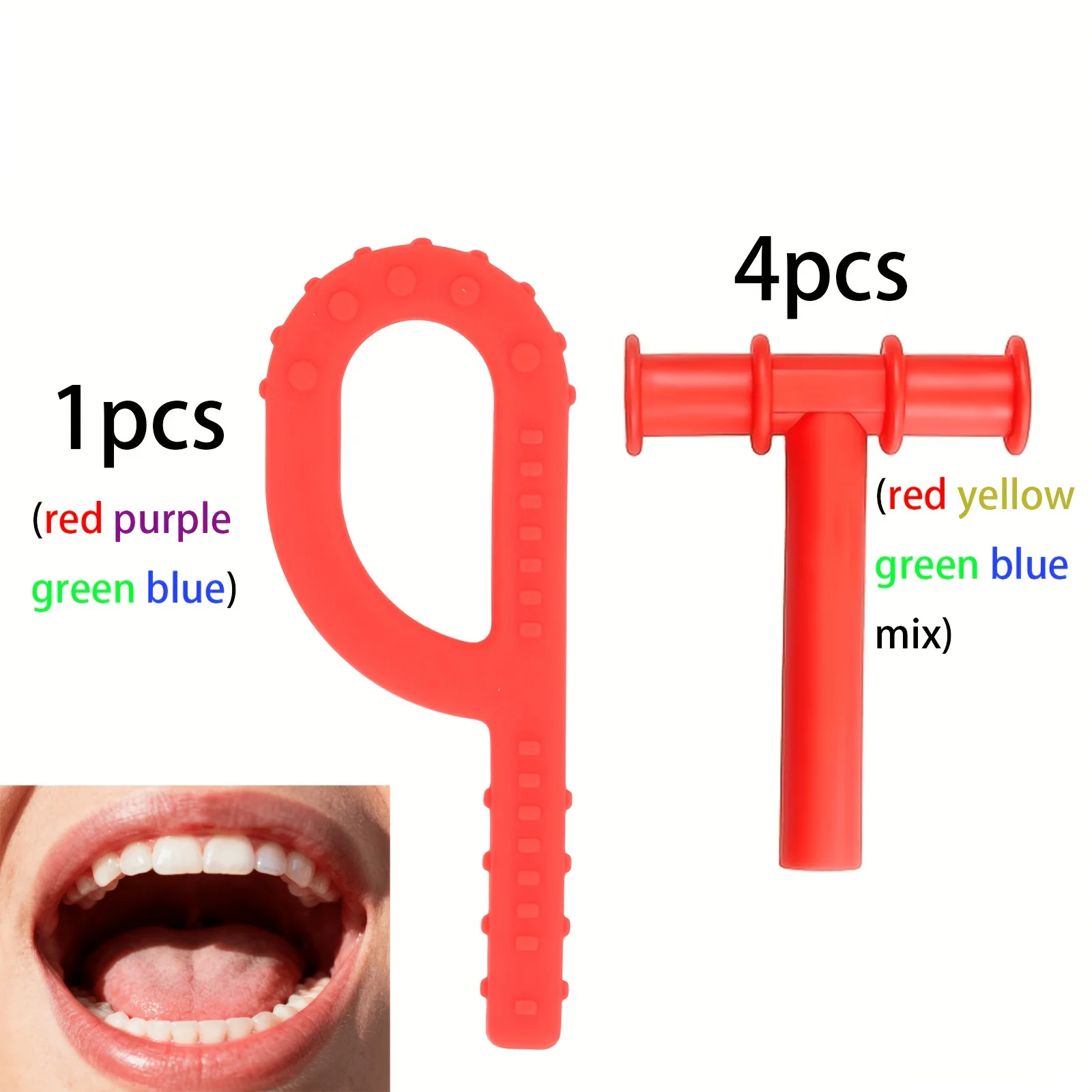 Kids Chewing Tube Speech Therapy Teeth Massager For Autism Sensory Speak Oral Muscle Rehabilitation Training Children Talk Tools