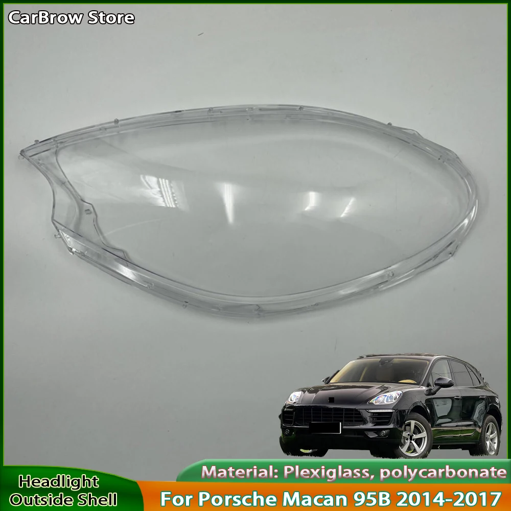 

Headlamp Lens For Porsche Macan 95B 2014 to 2017 Headlight Cover Transparent Car Lights Protective Shell