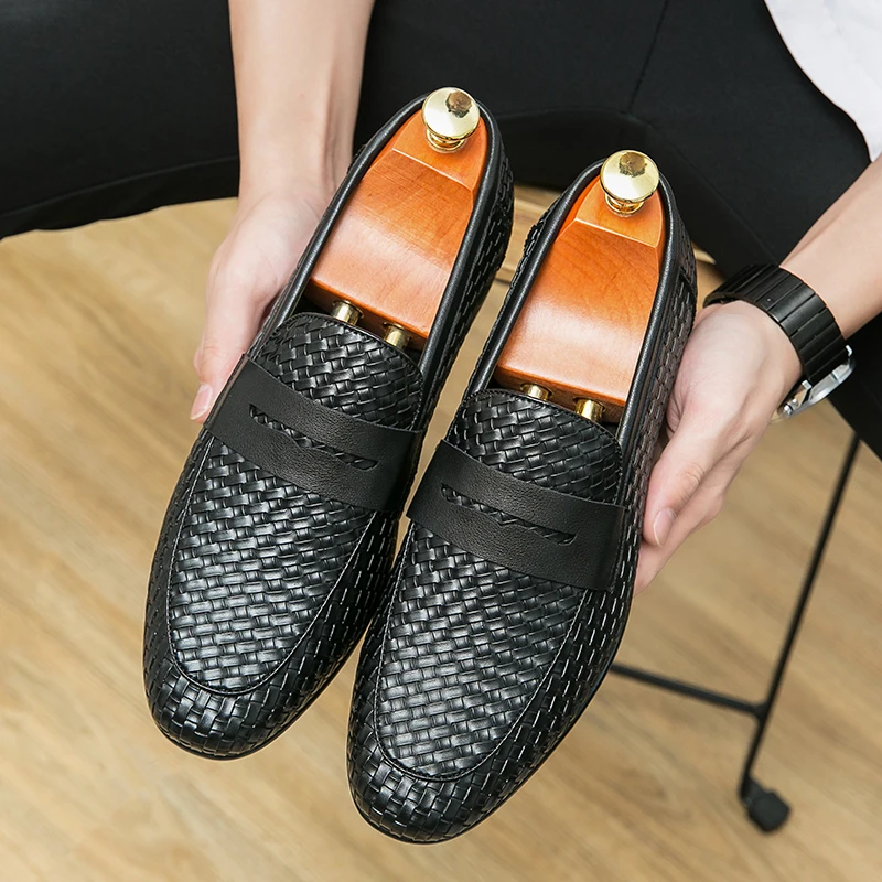 

Fashion Shoe Office Shoes for Men Casual Shoes Breathable Leather Loafers Driving Moccasins Comfortable Slip on 2023 Summer