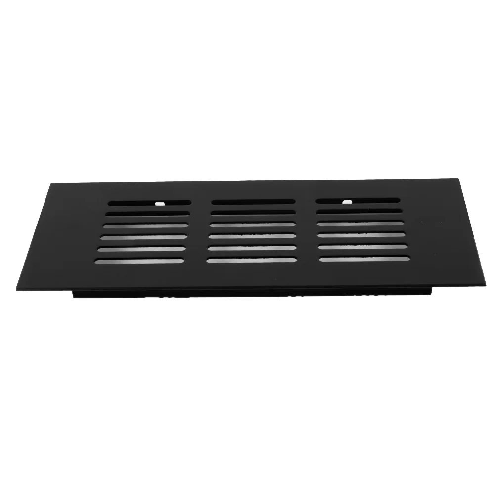 Air Vent Grille Ventilation Grille Aluminum Alloy Cabinet Wardrobe 60mm Black Clean Easy To Install Rectangular